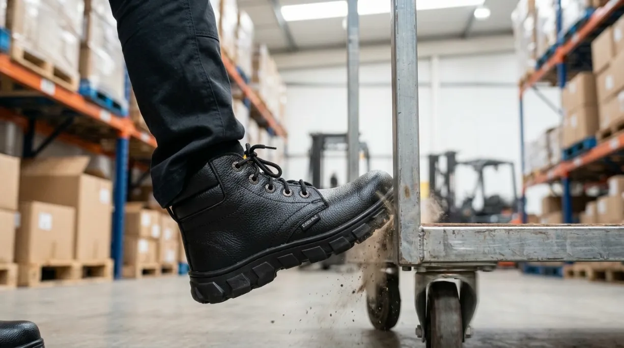 Komitmen Keselamatan Kerja Sepatu Safety Cheking