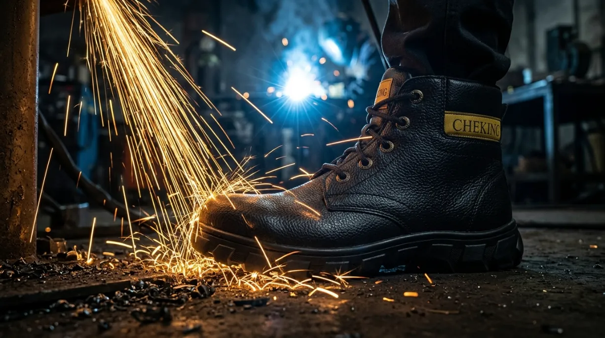 Uji Ketahanan Sepatu Safety Cheking di Lapangan Kerja